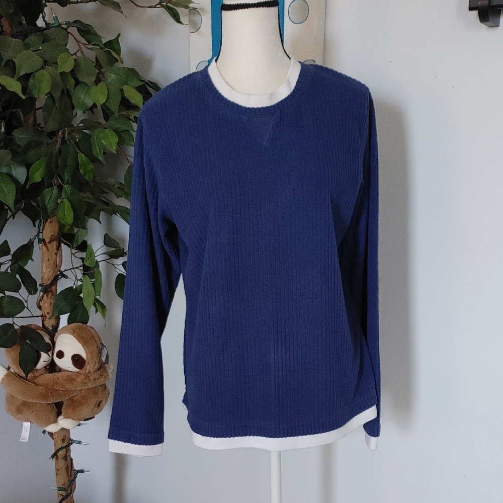 Fashion Bug Ribbed Faux Layer Sweater XL